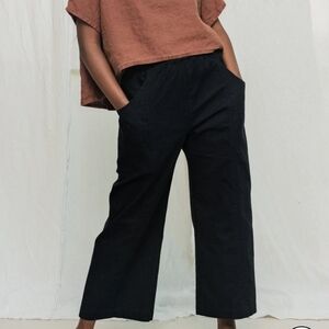 Elizabeth Suzann Clyde Culottes Organic Cotton Canvas Black